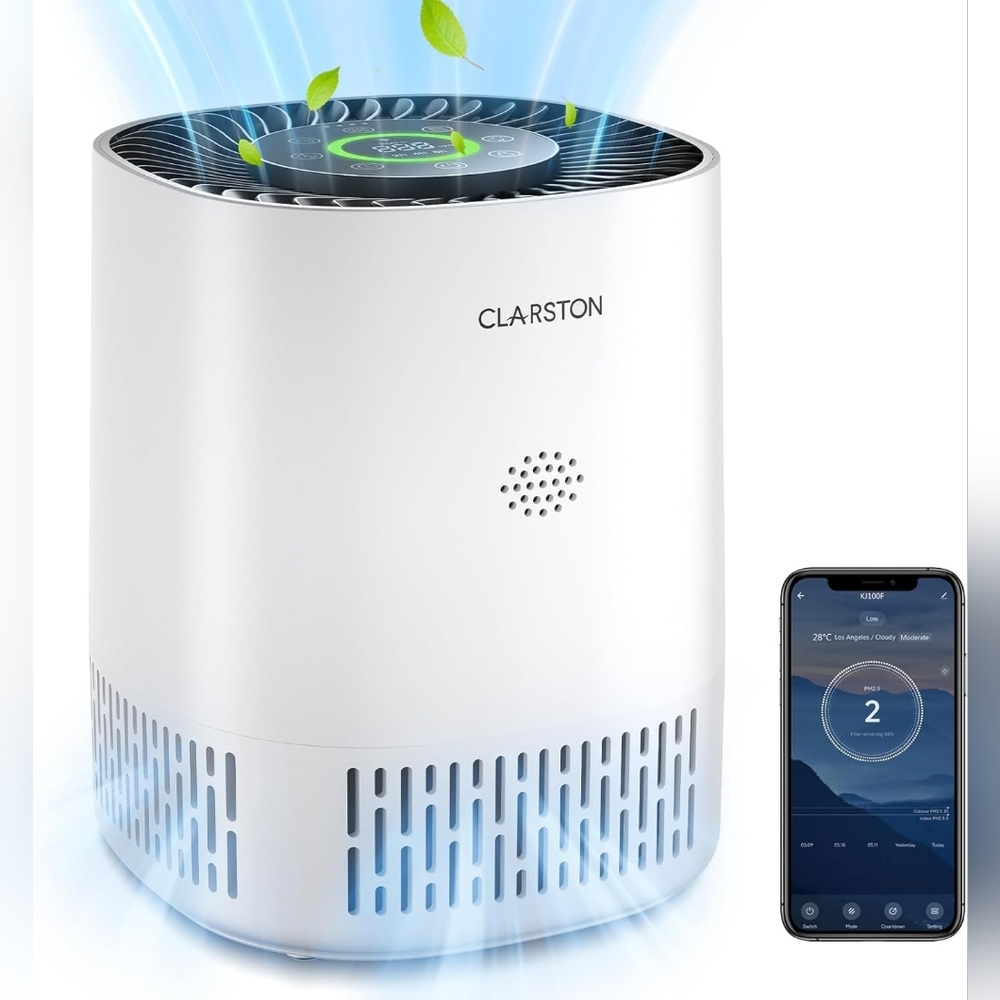 New Clarston Air Purifiers for Bedroom Up to 650 Ft², H13 True HEPA Air Filter